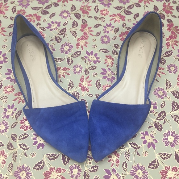 J. Crew Shoes - J.Crew Zoe Suede D'orsay Flats Violet Cobalt Blue